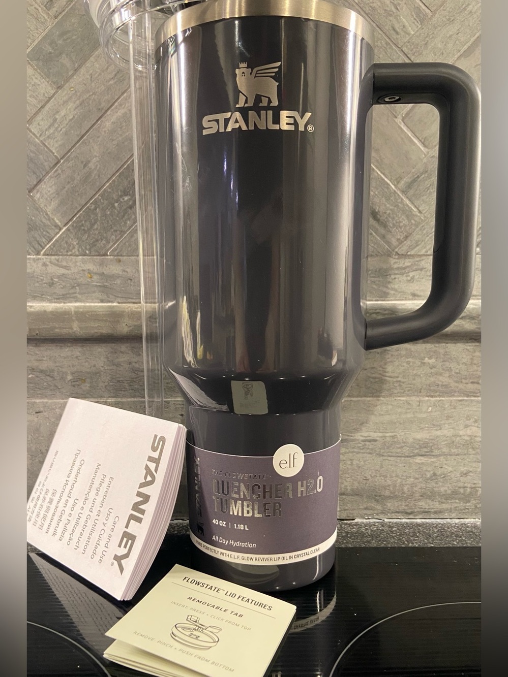 RARE Stanley x ELF Cosmetics Quencher H2.0 Tumbler with Handle 40 Oz